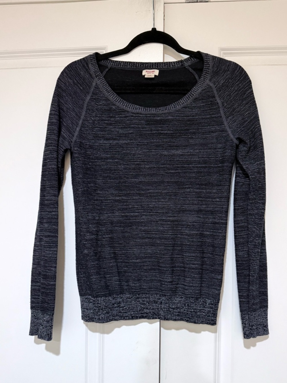 Mossimo Supply Co. Black Space-Dye Crewneck Sweater